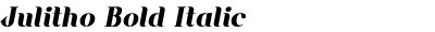 Julitho Bold Italic